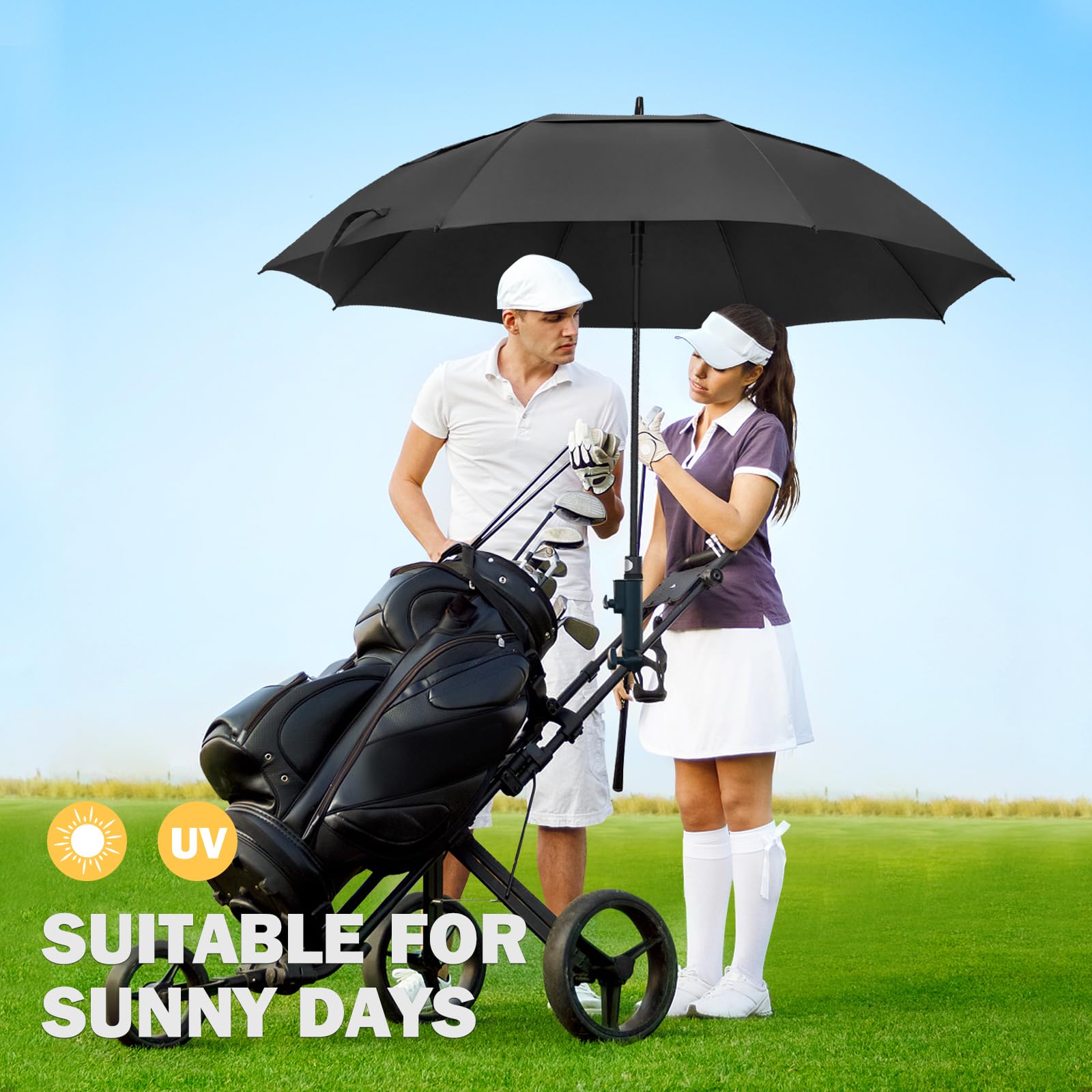 ZOMAKE Ombrelli da Pioggia XXL/XL/L/M - 110/100/94/90CM Ombrello da Golf Antivento Automatico - Ombrello Gigante da Pioggia per Uomo E Donna con Design a Doppia Calotta