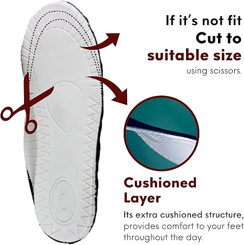 Miniatura 4 de HANDARTE - Plantillas térmicas de cuero auténtico, curtido ortopédico vegetal, acolchado natural con espuma de látex, absorbente mágico, calentador,