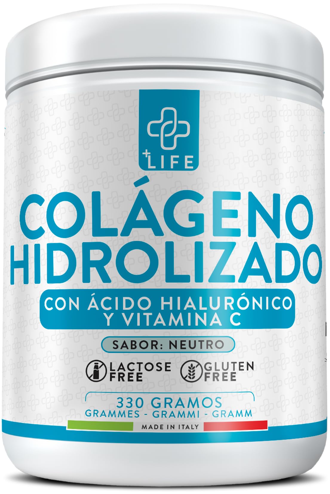 Colageno Hidrolizado Puro Polvo 330g Piulife® Colageno Acido Hialuronico Y Vit C, Peptidos De Collageno Tipo 1, Suplemento Piel Cabello Y Uñas, Articulaciones, Colágeno En Polvo Bovino Sin Sabor