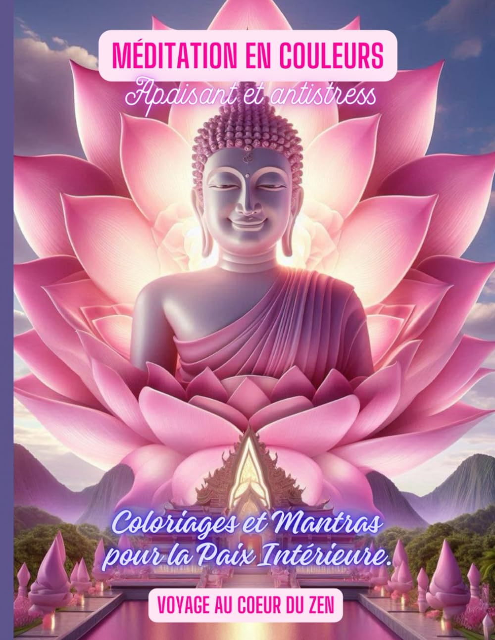Meditation en couleurs - Coloriages et Mantras pour la paix interieure -: voyage au coeur du zen