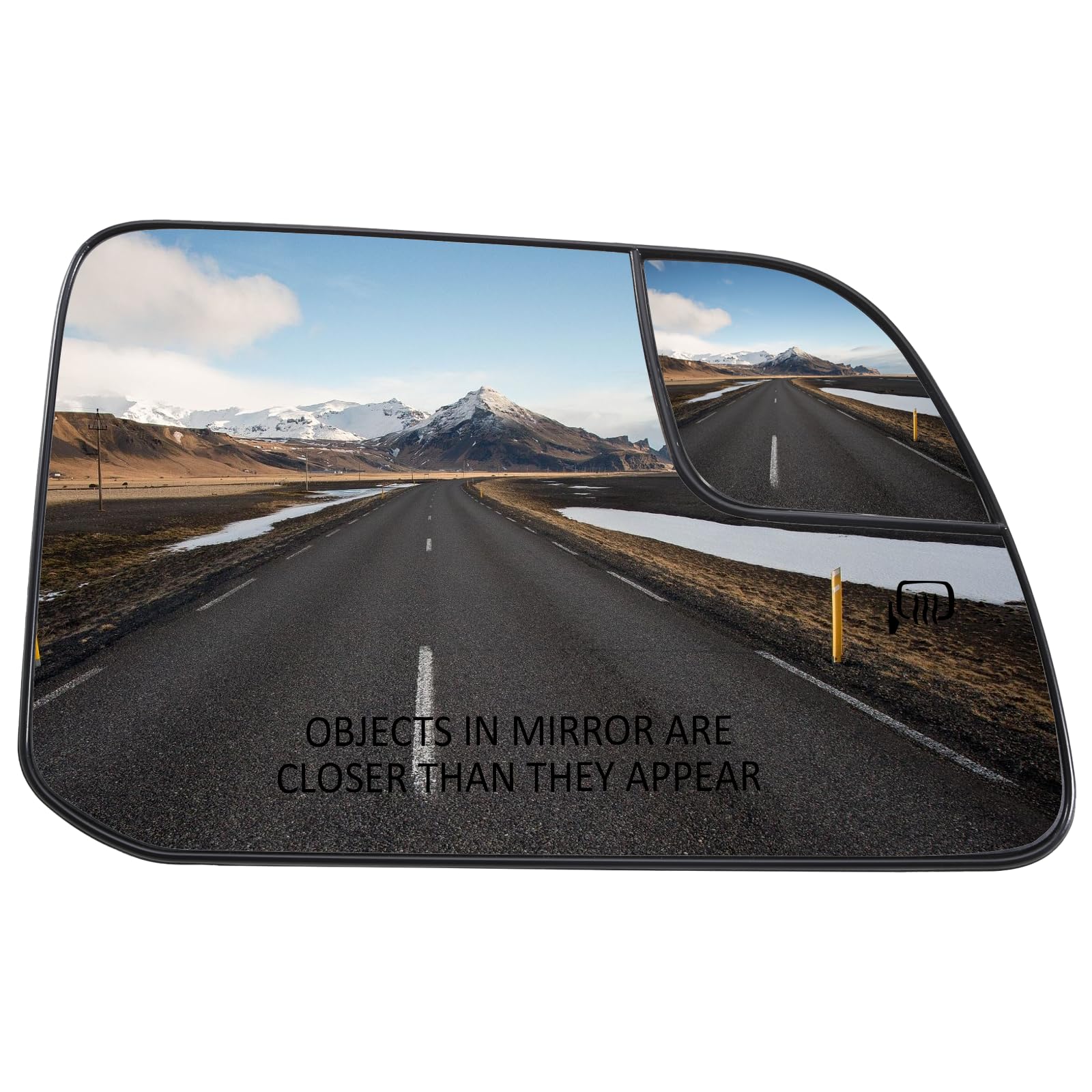 Passenger Side Mirror Replacement for Ford Edge 2009 2010 2011, for Lincoln MKX 2011 - Right Side Mirror Glass, Rear View Mirrors Glass with Power Heated