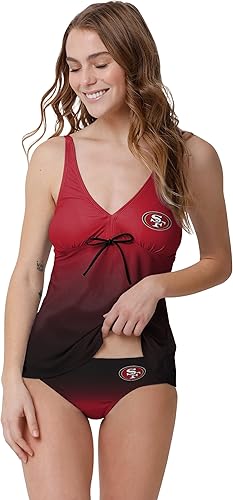 FOCO Women's NFL Team Logo Ladies Bathing Swim Wear Suit
