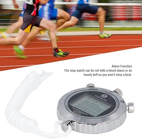 Miniatura 8 de Stopwatch Timer,0.01 Second Timing Handheld Digital Stopwatch with Alarm Calendar for Running Football Fitness