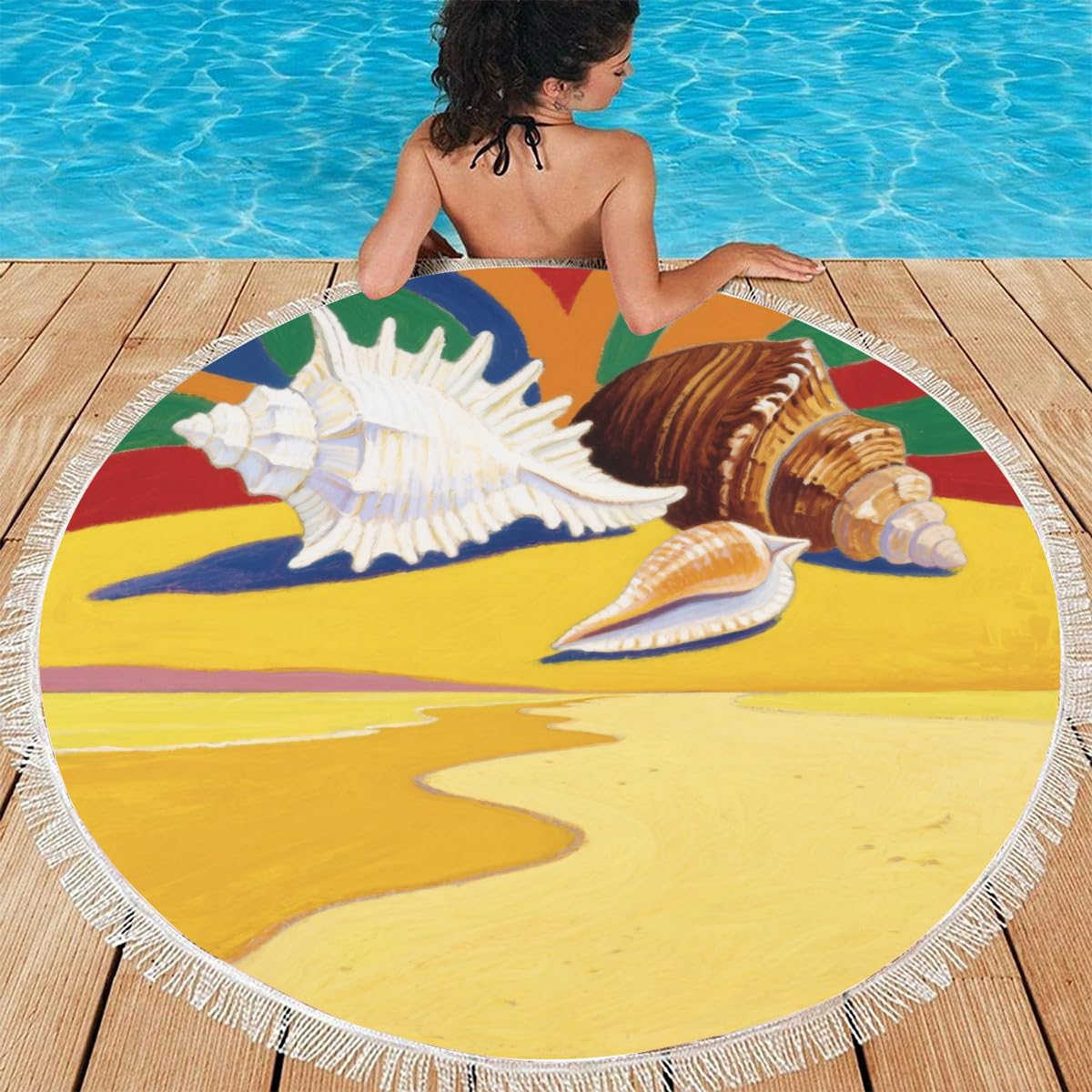 1/2PACK 145 cm Conch Microfibra Asciutto a Secco rapido a Secco da Spiaggia, Asciugamano Senza Sabbia, Assorbente per Spiaggia, Viaggi, Campeggio, Palestra