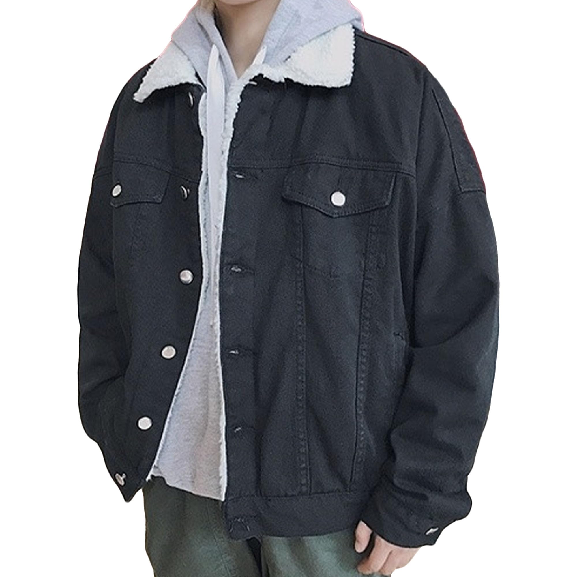 Chaqueta vaquera hombre con forro sherpa estilo camionero tejana clásica 8