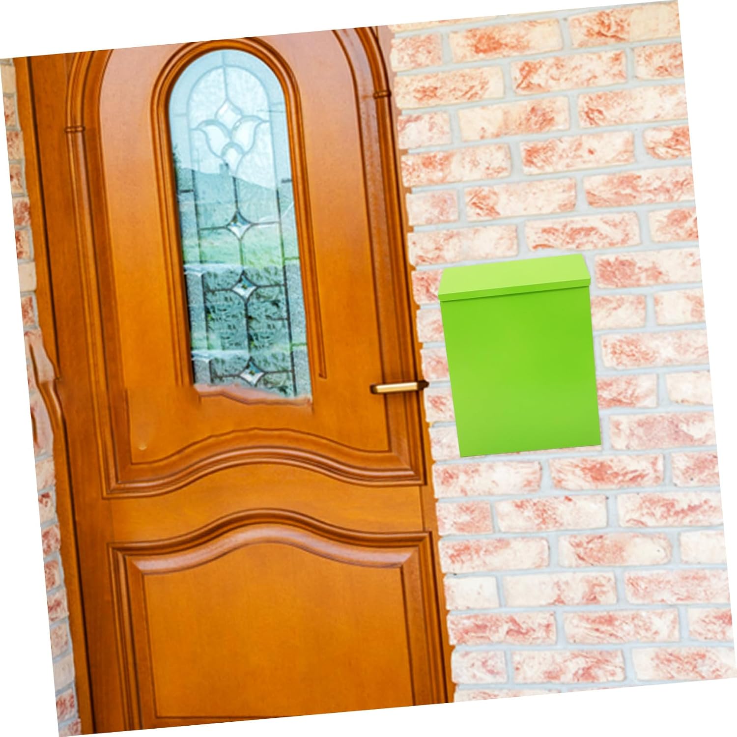 Wall Mount Iron Letter Box with Lock, Outdoor Vintage Metal Mailbox for Home and Office, Green Retro Style Mailbox Suitable for Wall Mounting and Secure Mail Storage