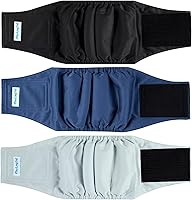 Vista 26 de Paw Legend Pañales lavables para perros machos, pañales reutilizables para cachorros y perros machos (paquete de 3, M)