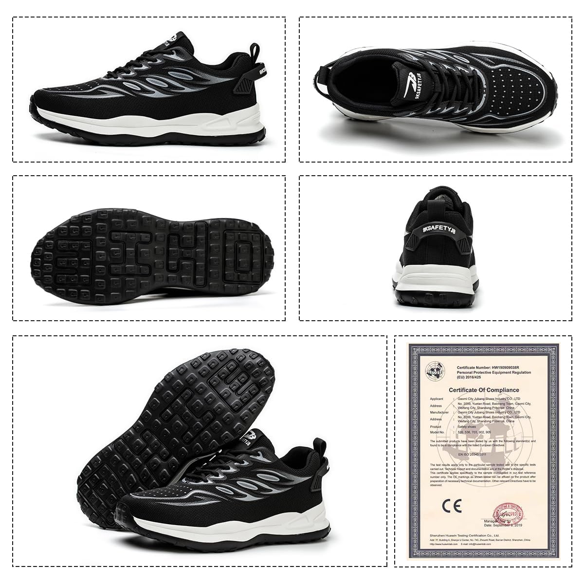 Scarpe Antinfortunistiche Uomo Donna Comode Sportive da Lavoro con Punta in Acciaio 36-46EU