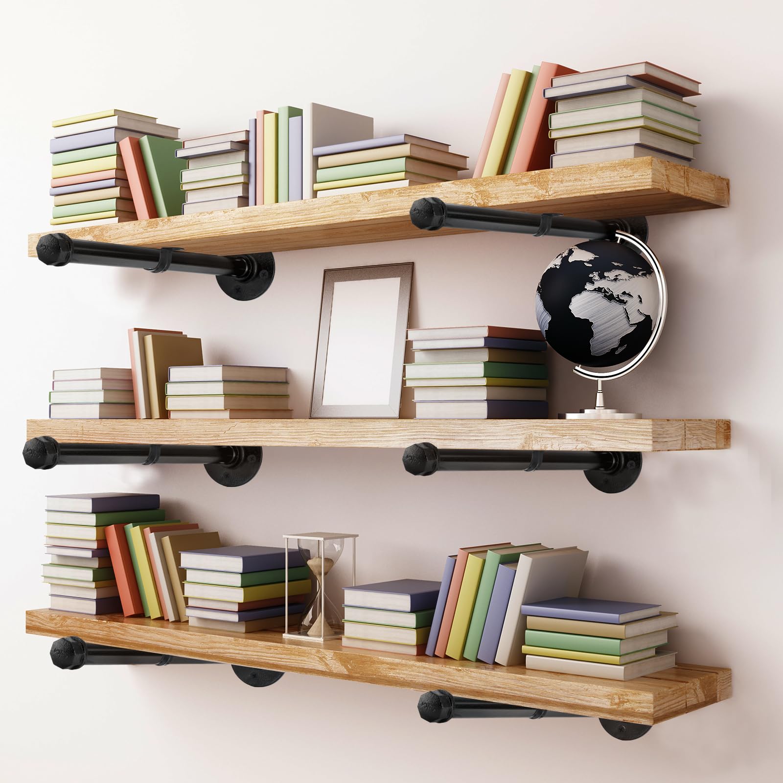 Barydat 12er-Set Industrierohr-Kleiderständer: Stabile Wandmontage Für Kleidung, Shop & Wohnung