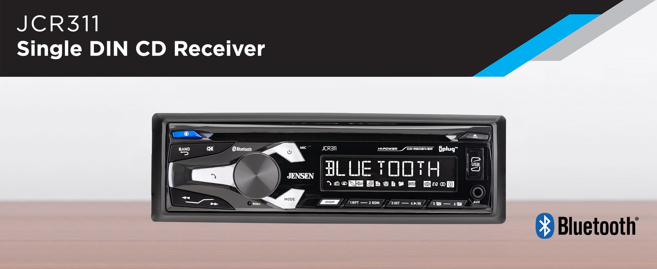 Amazon.com: Jensen JCR311 Single DIN Bluetooth Car Stereo with CD
