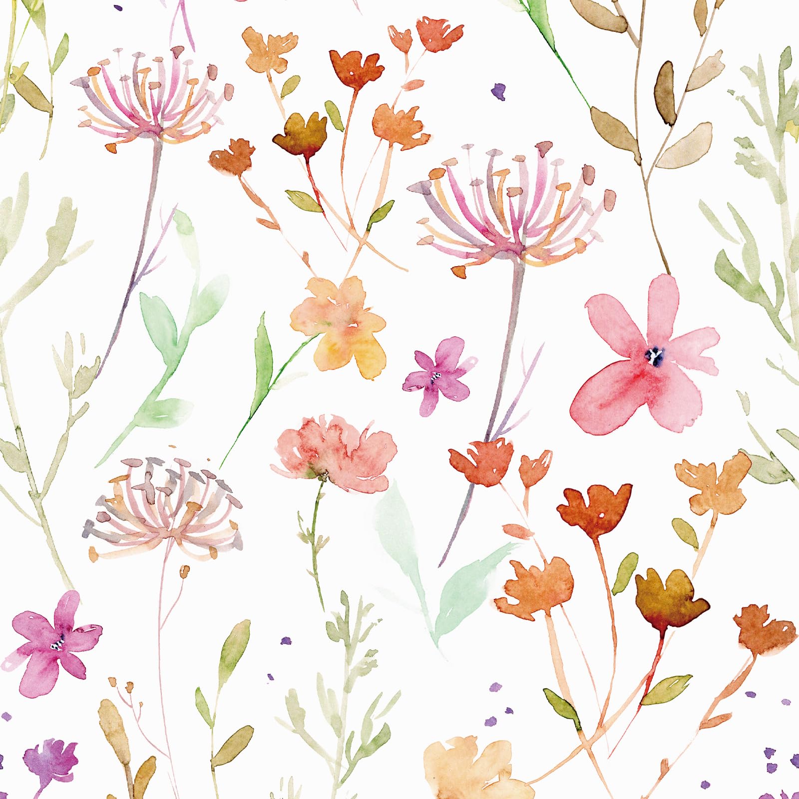 VEELIKE Papel Pintado Flores Rosa Crisantemo 44.5 cm × 900 cm Papel Pintado Pared Dormitorio Niña Murales Decorativos Pared Salon Vinilos para Muebles Cocina Decoracion Habitacion Baño Extraíble