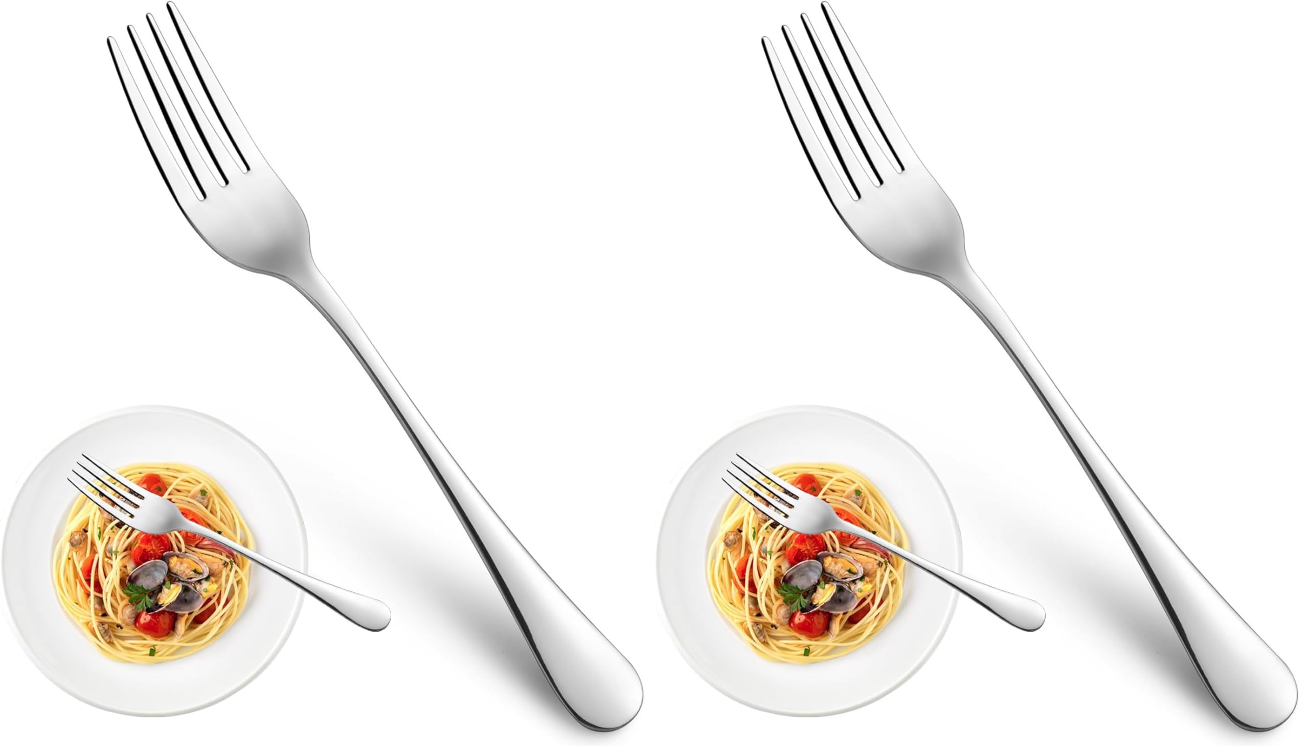Dinner Forks,Set of 16 Top Food Grade Stainless Steel Silverware Forks,Table Forks,Flatware Forks,8 Inches,Mirror Finish &amp; Dishwasher Safe,Use for Home,Kitchen or Restaurant (Pack of 2)