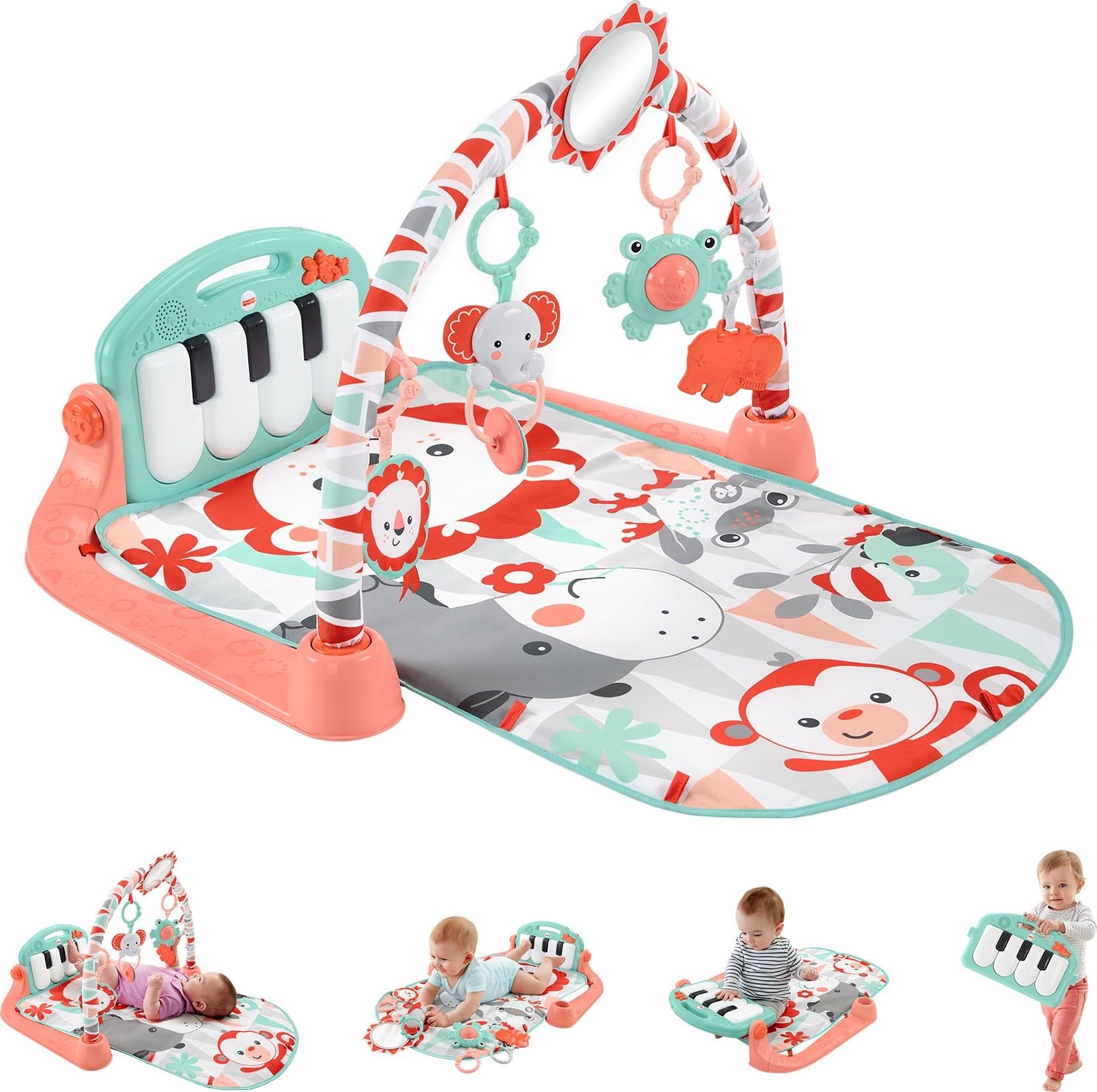 Amazon.com: Fisher-Price Baby Playmat Kick & Play Piano Gym with