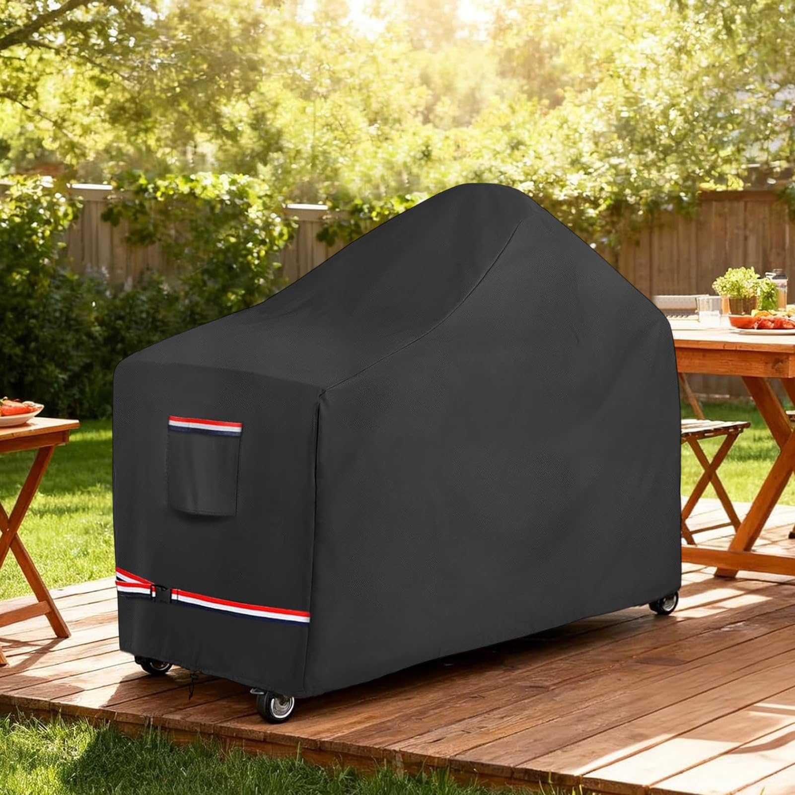 Copertura per tavolo da grill, strato, 1 pezzo, copertura per griglia per esterni, grande tavolo verde a forma di , facile da trasportare, per carrello di carbone di propano, cortile, patio