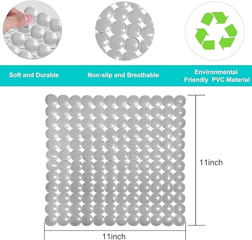 Miniatura 2 de Coopay Paquete de 2 tapetes de plástico para fregadero de cocina, tapete protector de fregadero de PVC, ecológico, ajustable, acero