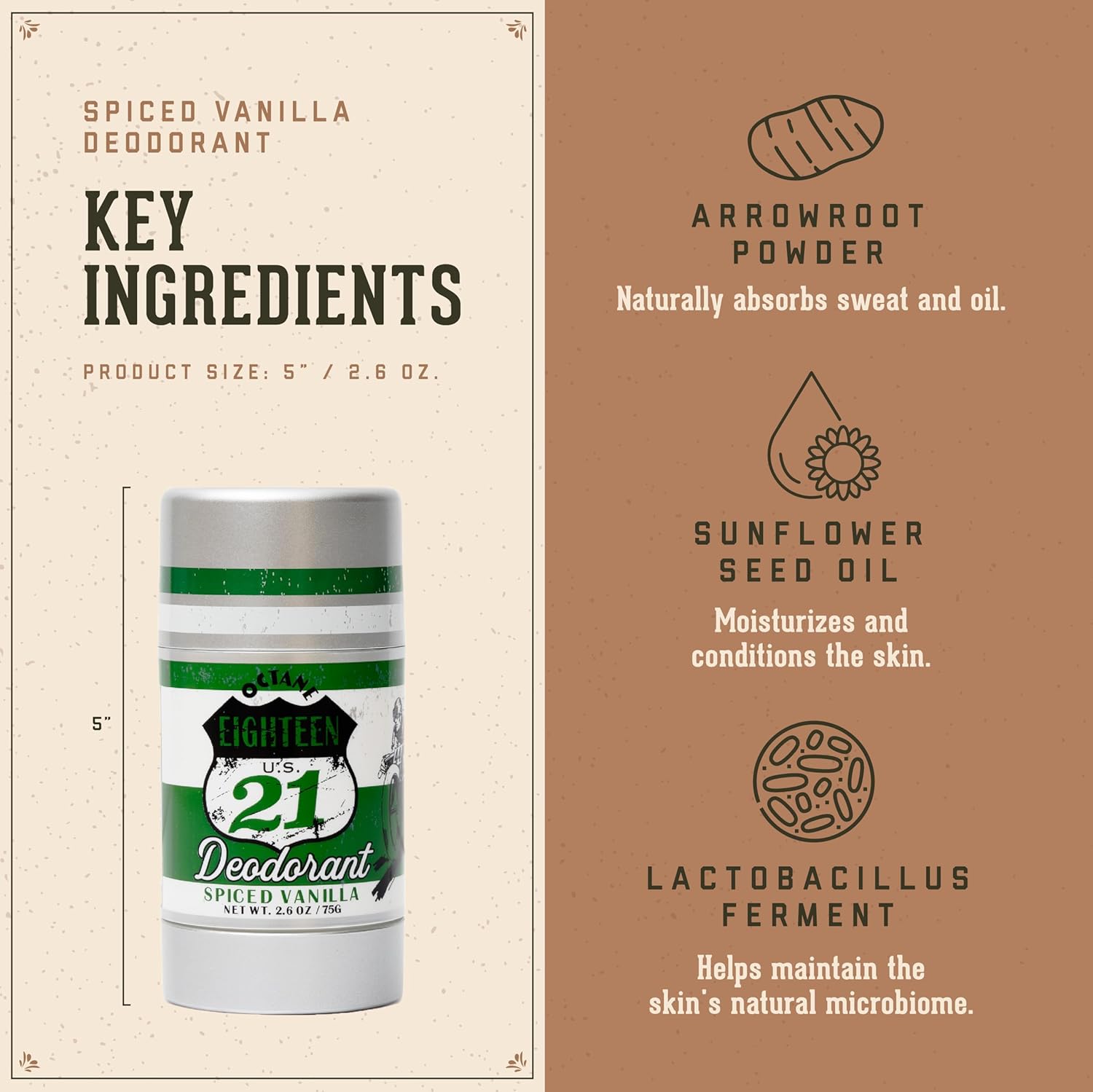 18.21 Man Made Long-Lasting Deodorant for Men, All-Day Protection, Odor Control, and Skin-Soothing Formula with a Bold, Masculine Scent - Image 4