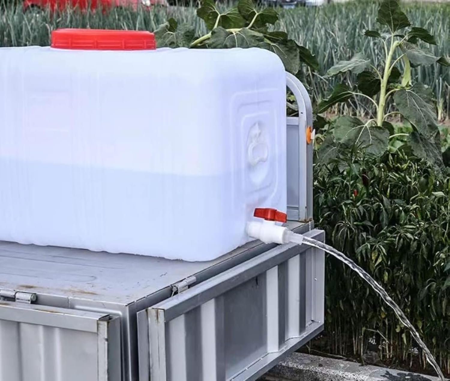 Rosoy 水タンク 貯水タンク 青い水貯蔵容器 水タンク 大容量 多機能 タップ付き プラスチック 食品グレード 屋外 水タンク