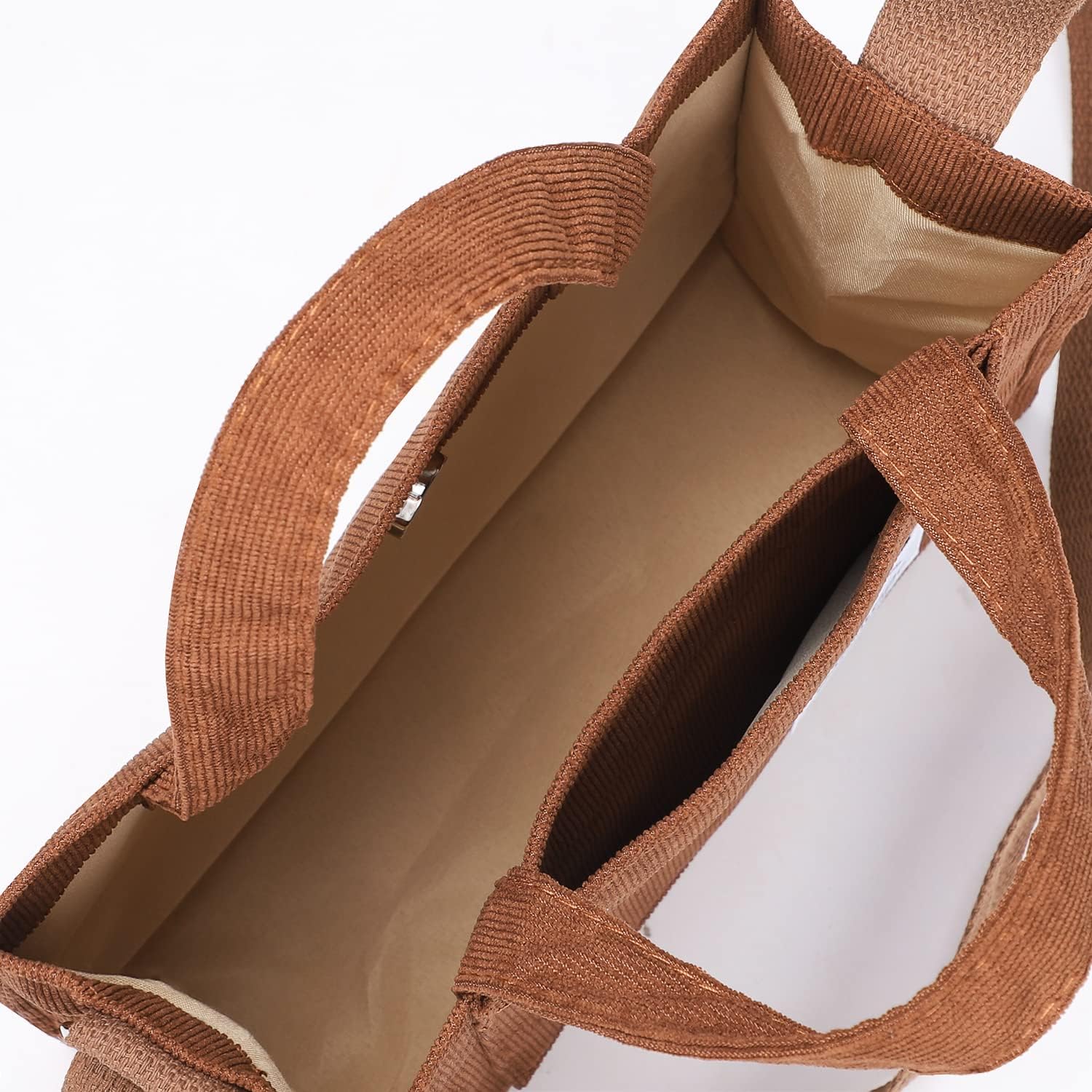 WantGor Tote Bag for Women, Corduroy Crossbody Bags Shoulder Handbag Small Satchel Hobo Bag Purse - Image 5