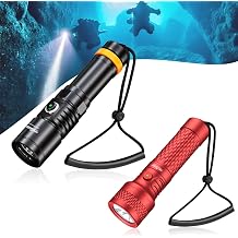ORCATORCH D710 3000 Lumen, Black & Orcatorch ORCA7 3000 Lumen, Red Dive Light Bundle