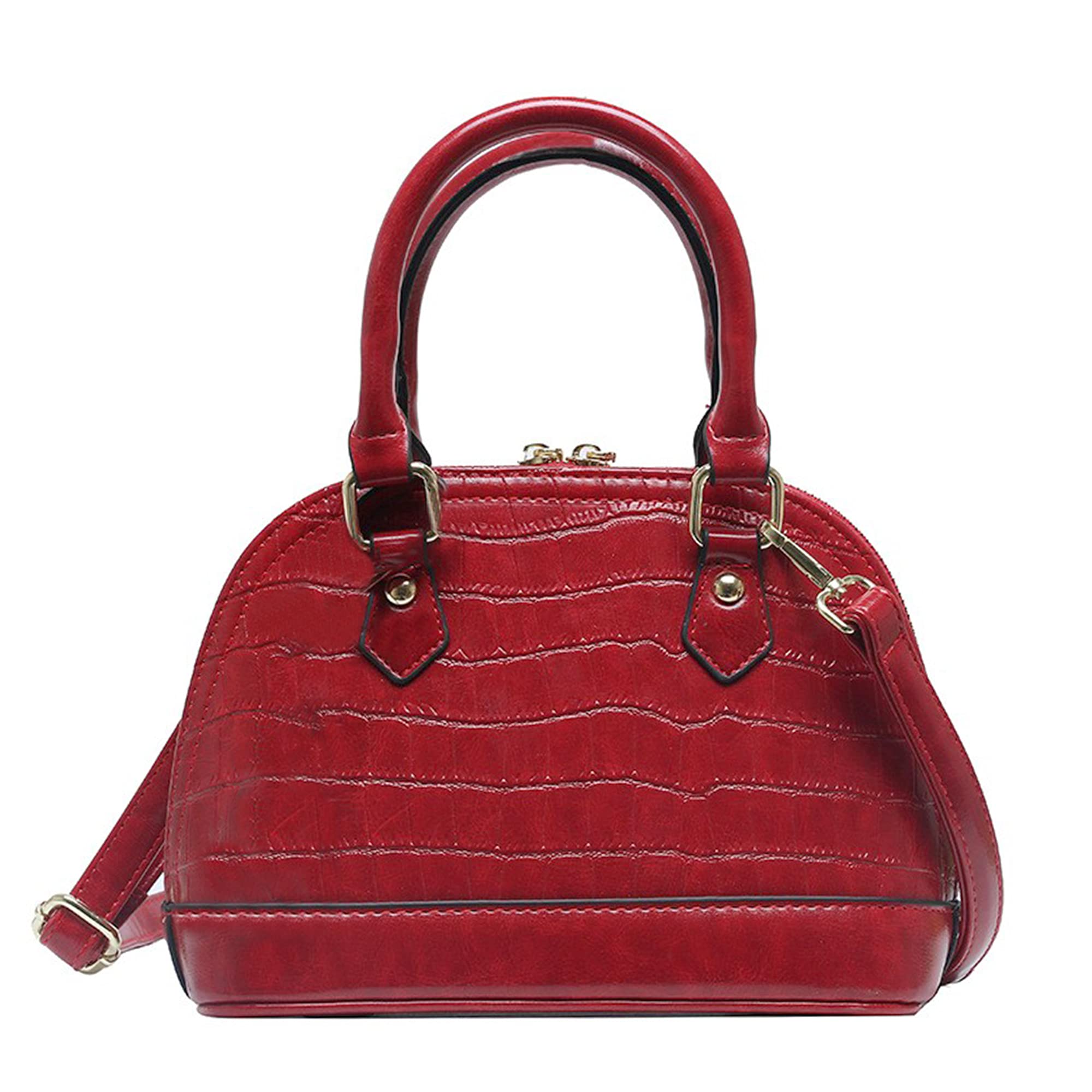 Girls' Mini Shell Satchel Purse - Sequin & Patent Leather, With Removable Chain Strap