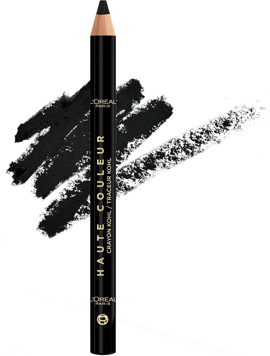 Haute Couleur Kohl Eyeliner Pencil, Intense Eye Liner Color with Smooth Gel-Like Formula, Up To 12HR Eye Makeup Wear, 110 Black Silk