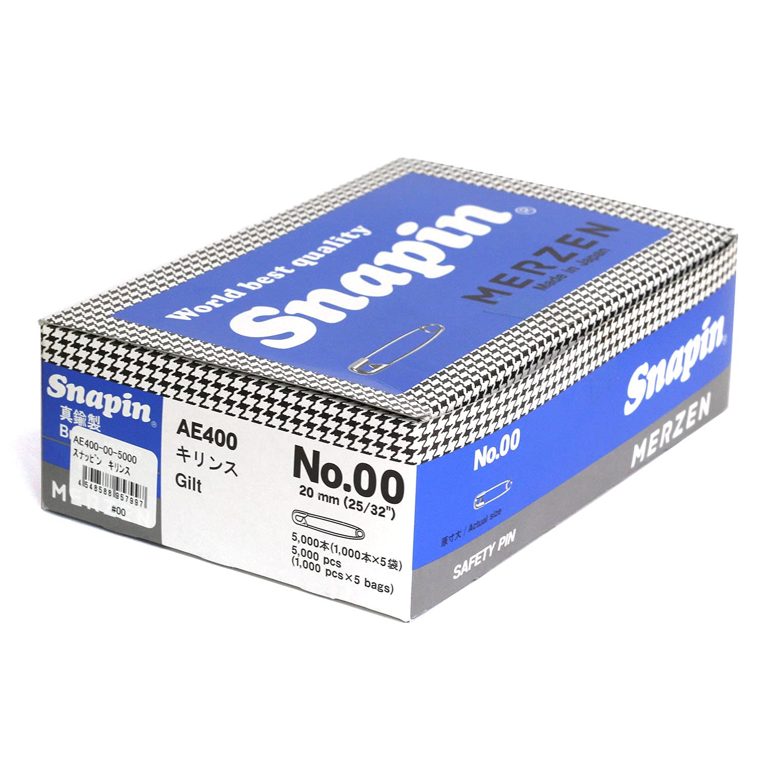 Amazon.co.jp: MERZEN 【お徳用】スナッピン 安全ピン キリンス仕上げ 