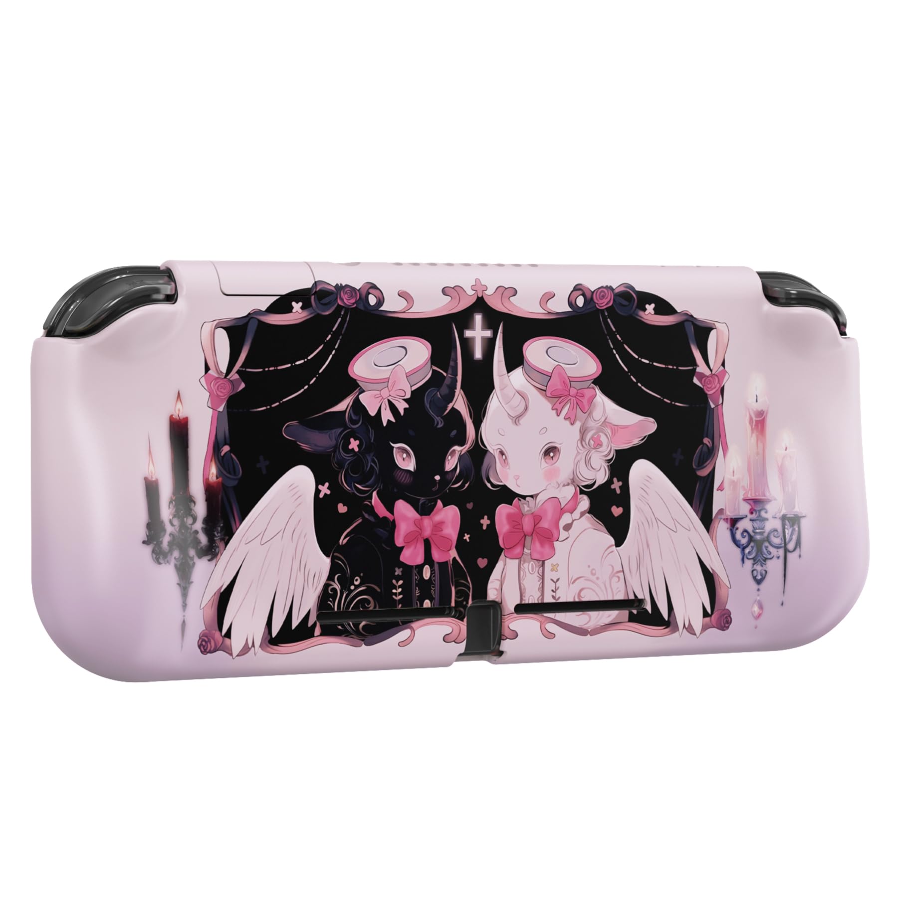 PlayVital ZealProtect Protective Case for Nintendo Switch Lite, Hard Shell Grip Cover for Nintendo Switch Lite w/Screen Protector & Thumb Grip Caps & Button Caps - Darkling Sheep — view 7