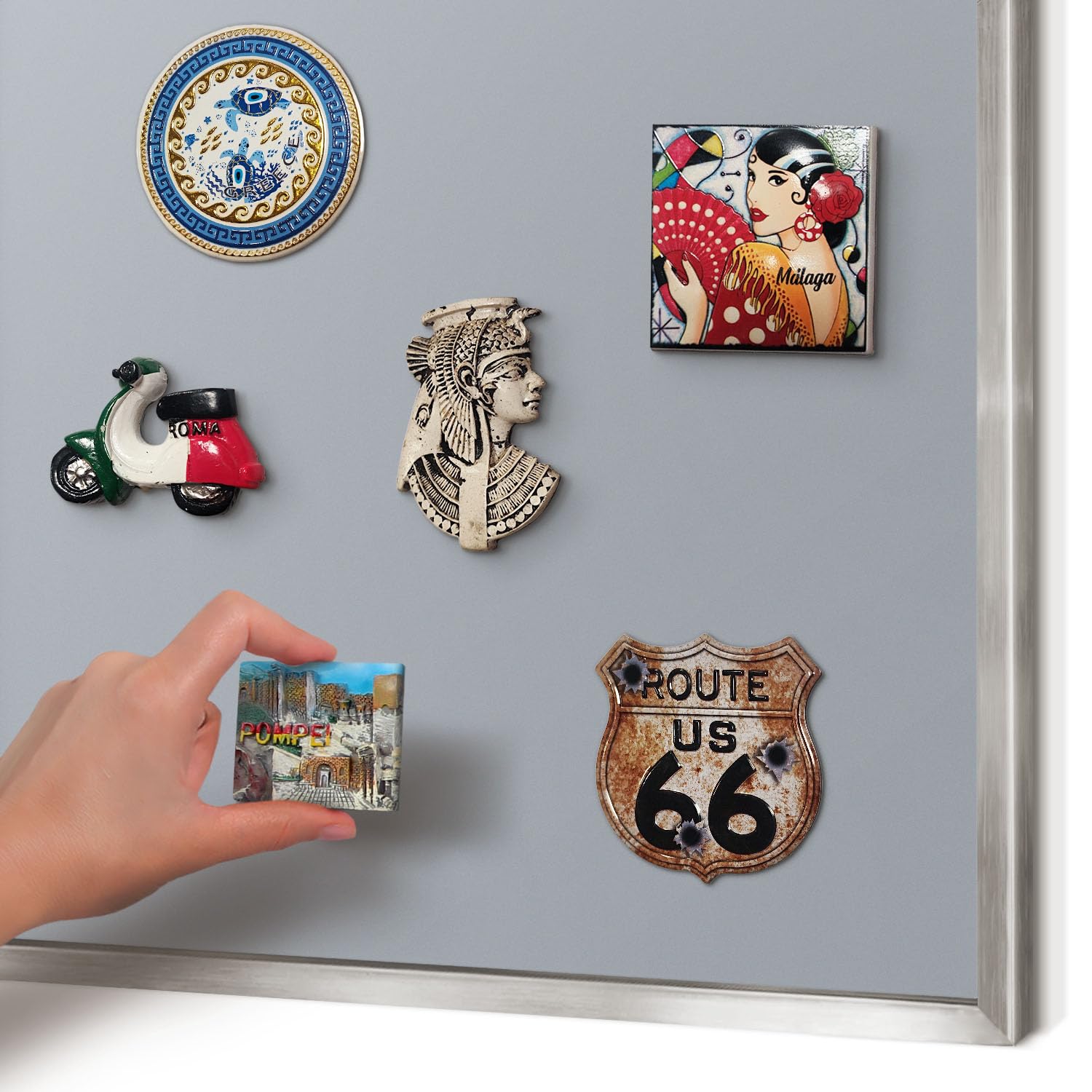 Panel Magnético Informativo 60x40 cm | Marco Plateado | Gris Delicado | Montaje Fácil | Pizarra de Pared | Para Restaurante y Bar | Expositor para Menú, Ofertas del Día