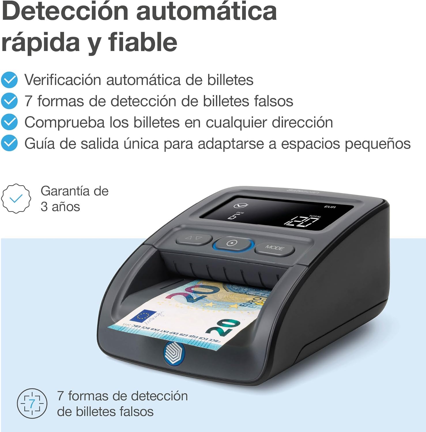 Safescan 155-S highlighting fast and reliable detection
