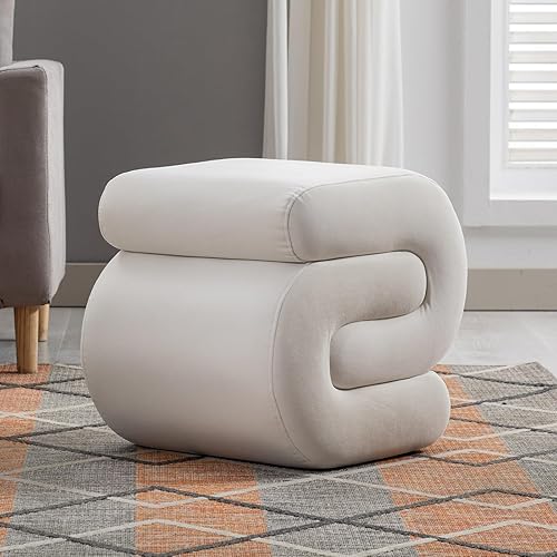 Miniatura 8 de Reposapiés moderno, tocador en forma de S, reposapiés acolchado, dormitorio, silla de maquillaje, asientos cómodos para sala de estar y entrada