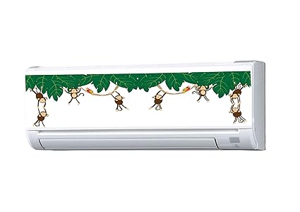 Asmi Collections Hanging Monkeys Split AC Stickers Wall Stickers