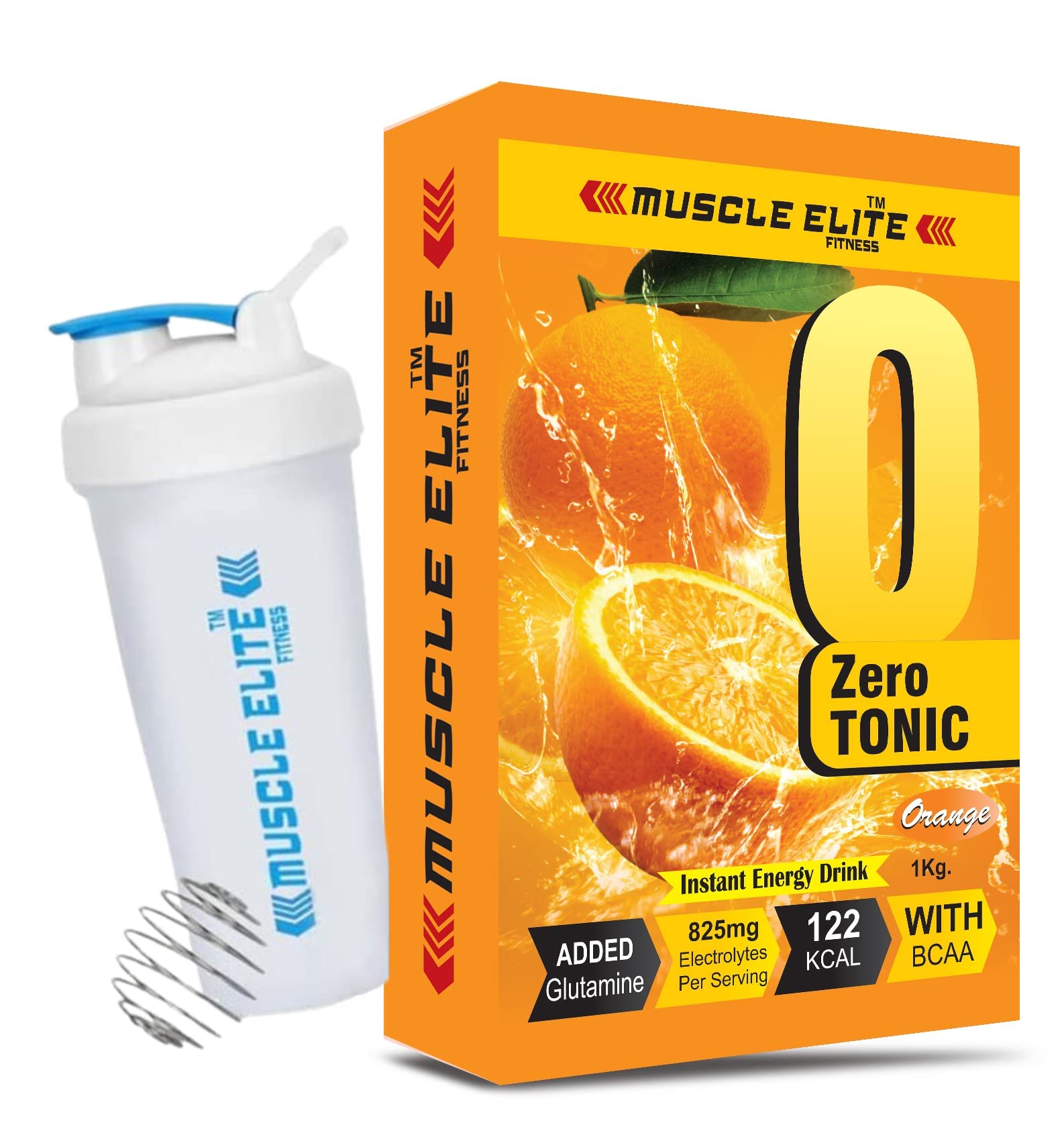 Muscle Elite Fitness Isotonic Instant Energy Drink Formula, Extended Workout Electrolyte Energy Drink | 825mg Electrolytes [32 Servings,Orange Flavor] Free Shaker-image-26