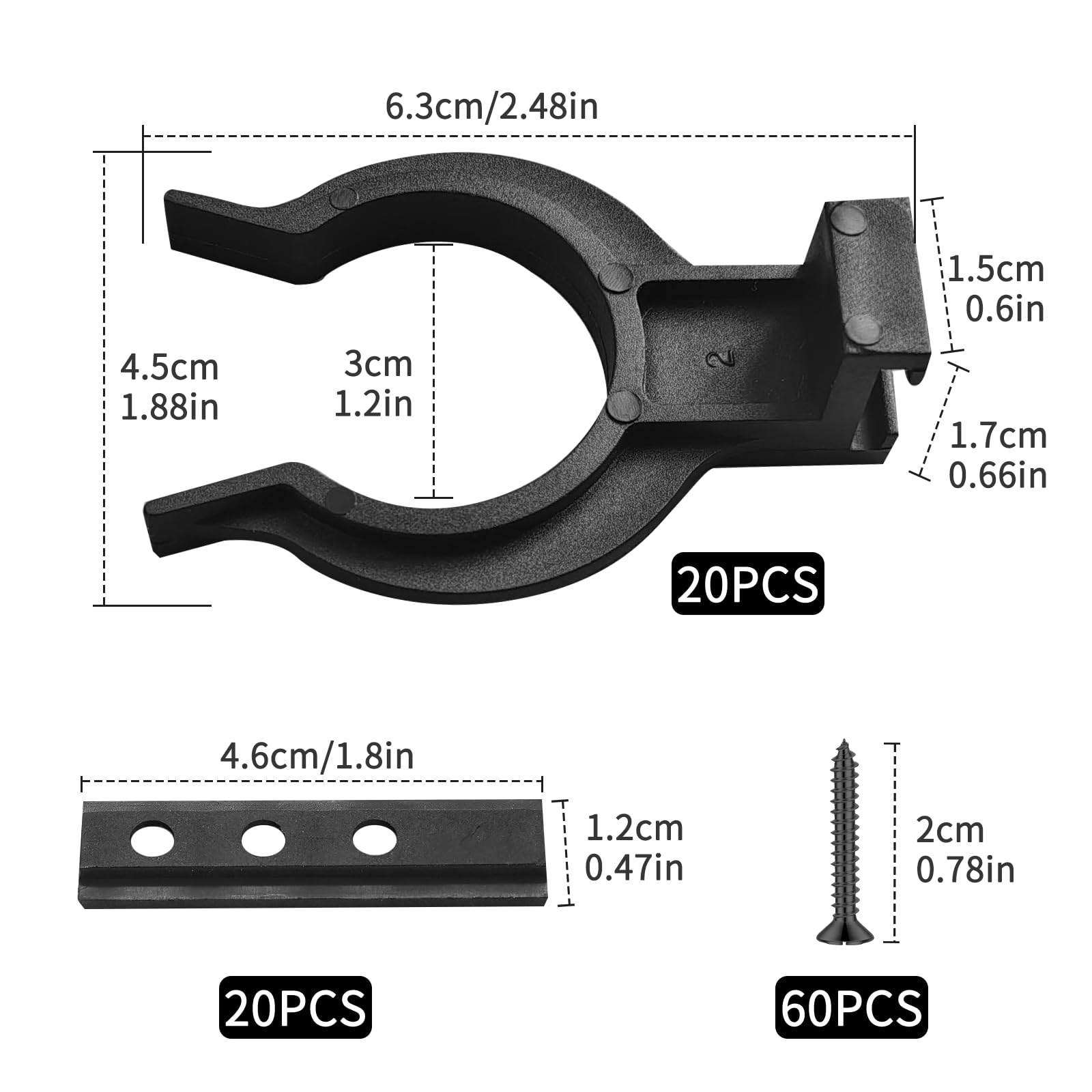 20 Pcs Kitchen Plinth Clips Brackets, Kick Board Plinth Clipss, Plastic Kick Board Clips Kitchen Kickboard Clipss - Image 2