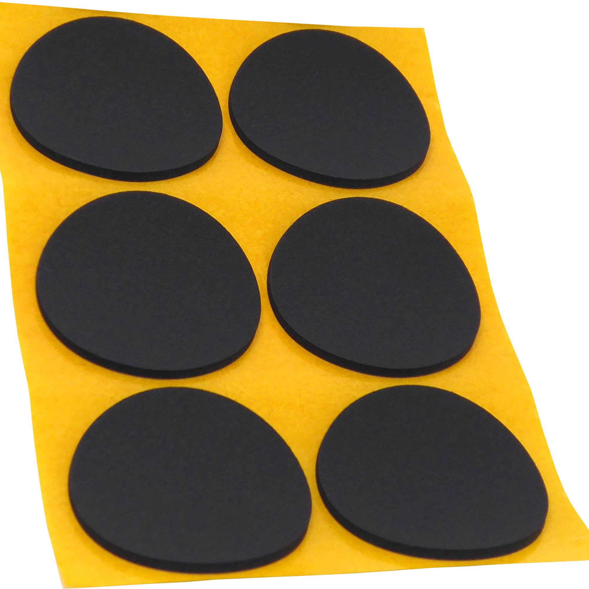 Adsamm® / 6 x podkładki antypoślizgowe z kauczuku komórkowego EPDM/czarne/Ø 70 mm/okrągłe/samoprzylepne/najwyższa jakość (2,5 mm)