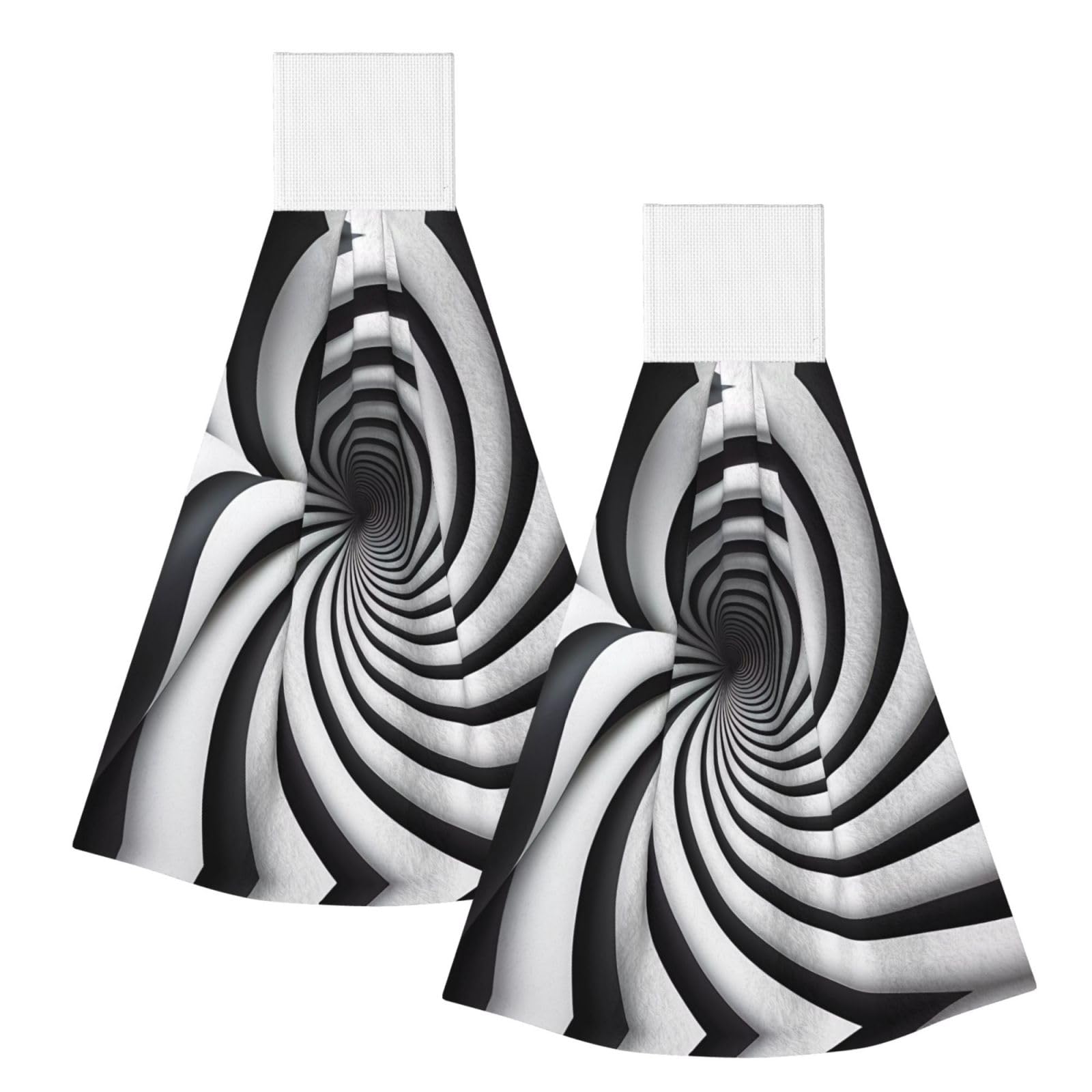ZQYTGFDC spiral optical illusion gif Highly Absorbent Dish Towels Soft Coral Fleece Wipe
