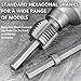 Integrated Internal & External Pipe Threading Tool with 1/2'' & 3/4'' Dies, Electric Drill Compatible 2 in 1 Pvc Pipe Threader Kit, Dual-Function Pipe Thread Cutting Tool for Home Repair