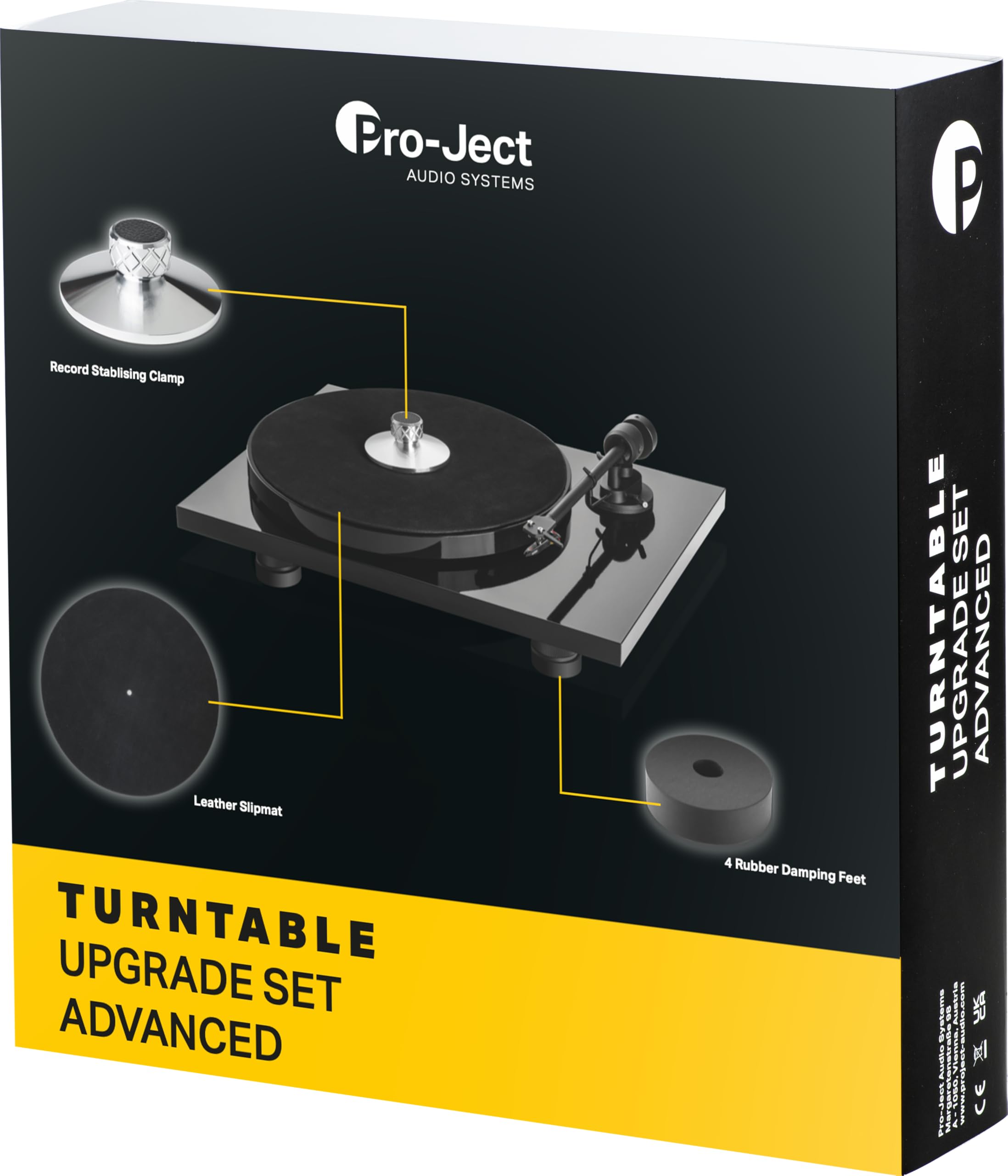 Pro-Ject Upgrade Set Advanced - Mejora la Calidad del Sonido, CLAMP IT, Leather IT, Damp IT - Compatible universalmente
