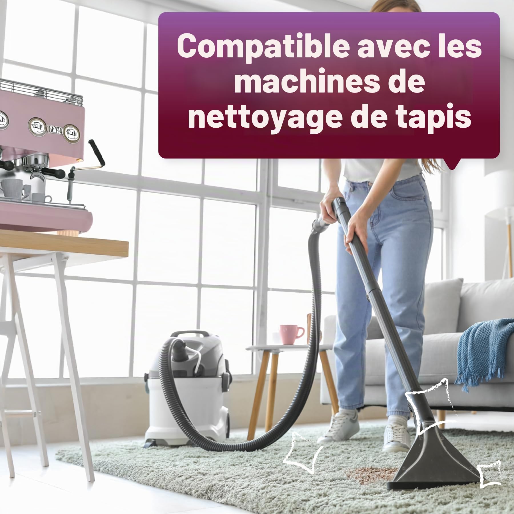 Dirtbusters Nettoyant Désodorisant Professionnel Concentré 3 en 1 pour Tapis Tissus - Neutraliseur d’Odeur, Parfum Huiles Essentielles, Shampooing des Moquette Machines Lavant par Extraction, 5L