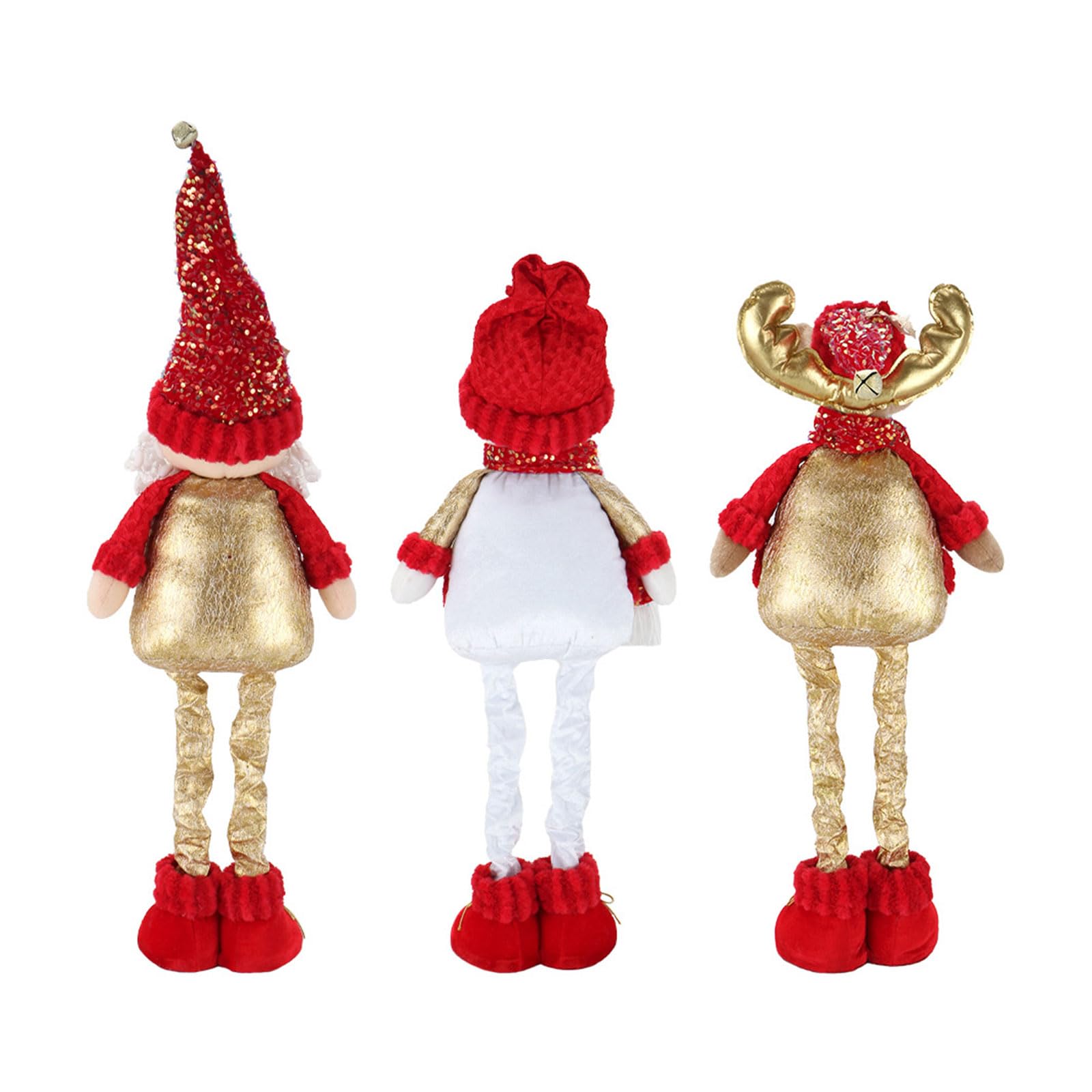 Bambole telescopiche natalizie Ornamento Babbo Natale pupazzo di neve renna figurine decorazione per la casa ristorante decorazioni per feste renne figurine decorazioni per la casa