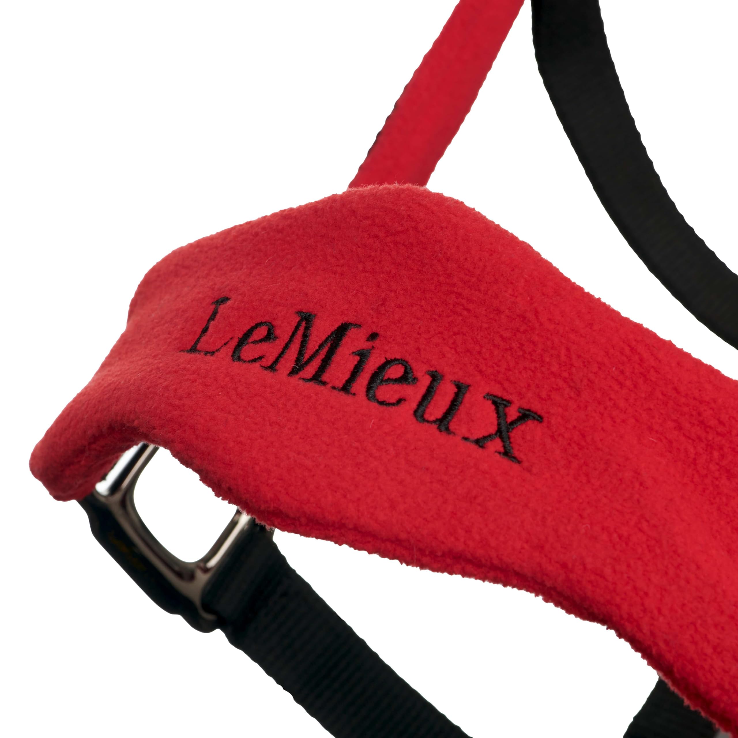 LeMieux Vogue - Cavezza in pile con guinzaglio in peperoncino, imbottitura extra, regolabile a maglia barbazzale e cinturino per poll, extra piena
