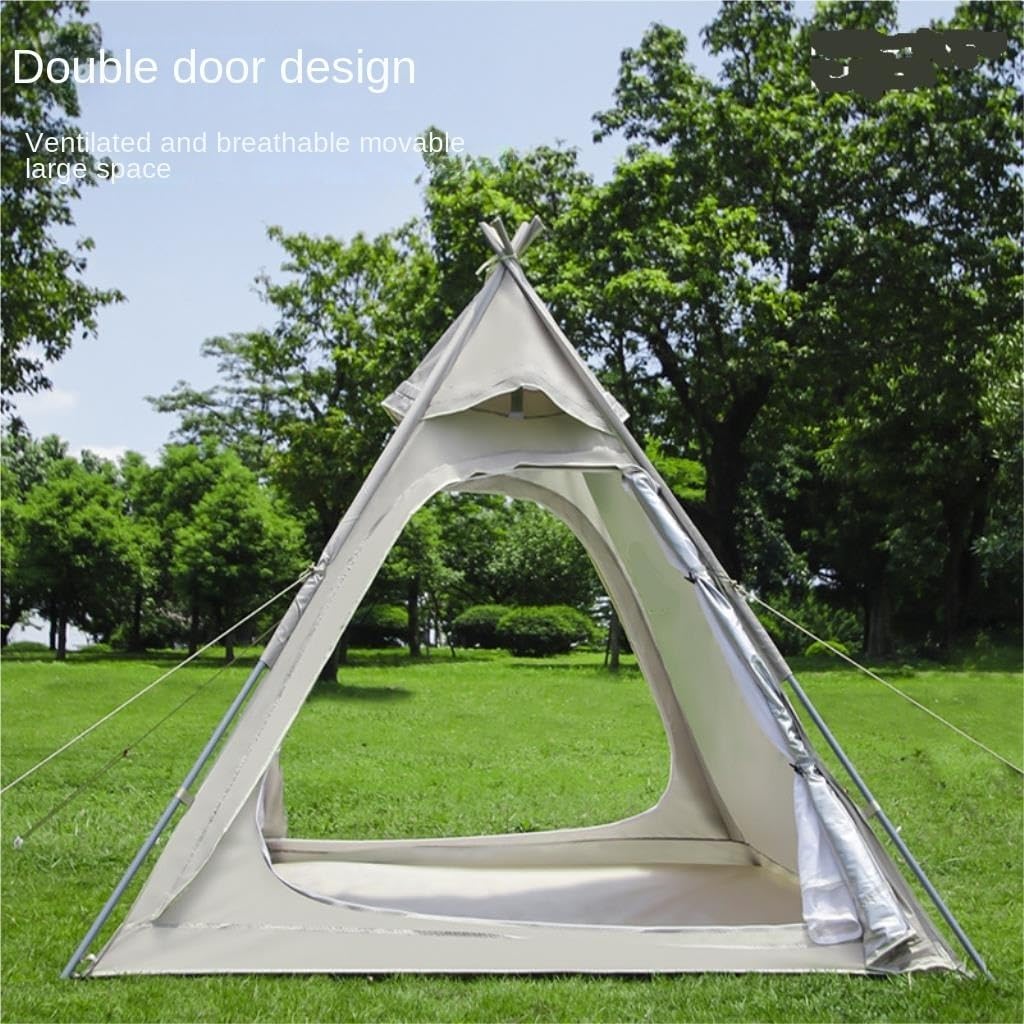 キャンプ ピラミッド テント 2人用 ティピーテント ホワイト 2X2