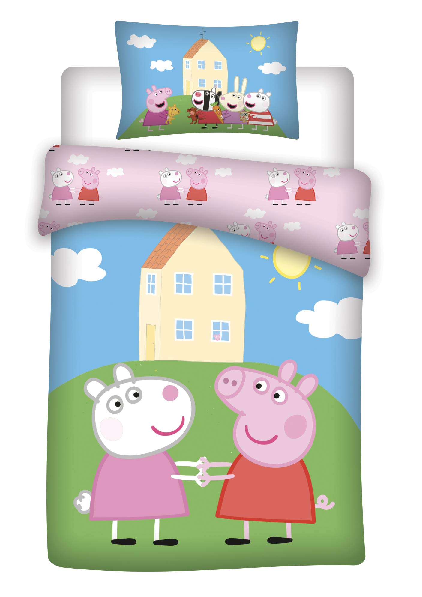 Bettwäsche, Kinderbettwäsche/Babybettwäsche, Wendebettwäsche, Kissenbezug 40x60+Bettbezug 100x135cm, 100% Baumwolle Oeko-TEX