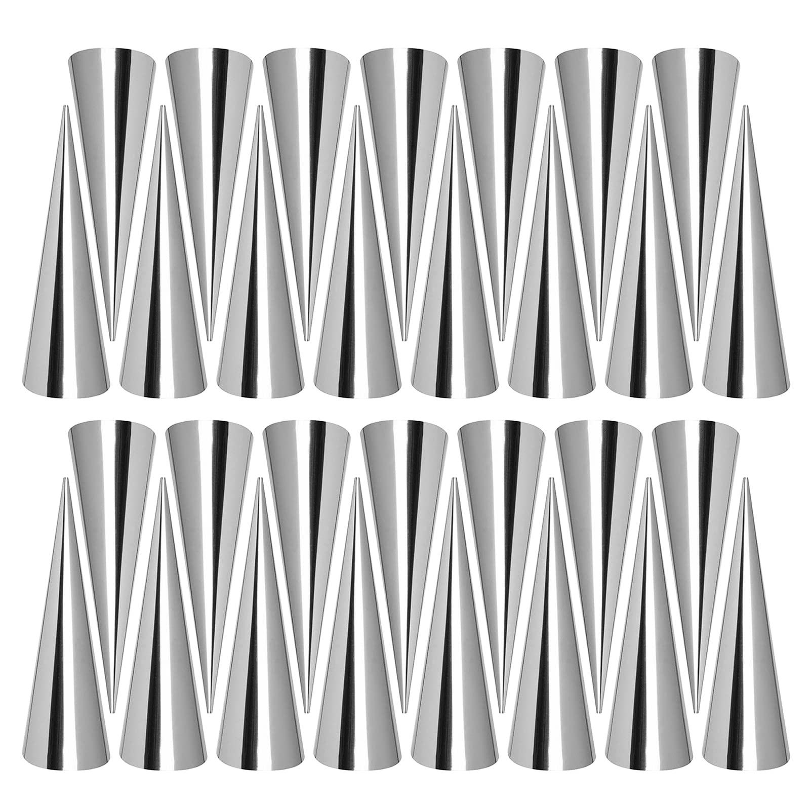 Non-stick Cream Cannoli Tubes, FantasyDay 30 Pcs Stainless Steel Baking Cones Pastry Roll Horn Croissant Mold Cannoli Shells - Pastry Baking Set for