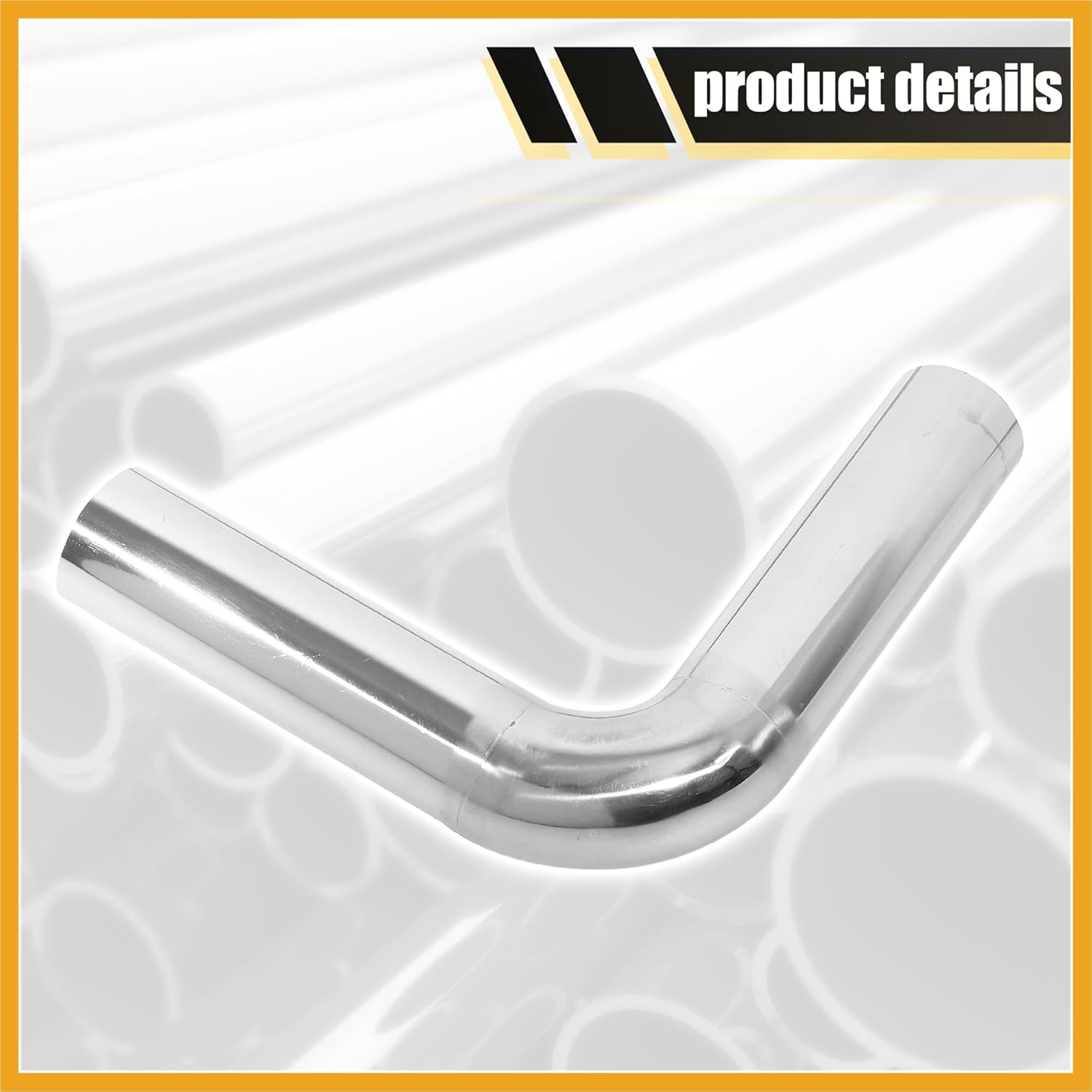 90 Degree Bend 3" OD Car DIY Custom Mandrel Exhaust Pipe 3 Inch Tube Pipe 12.99 Inch End to End T304 Stainless Steel Universal Fit Replacement