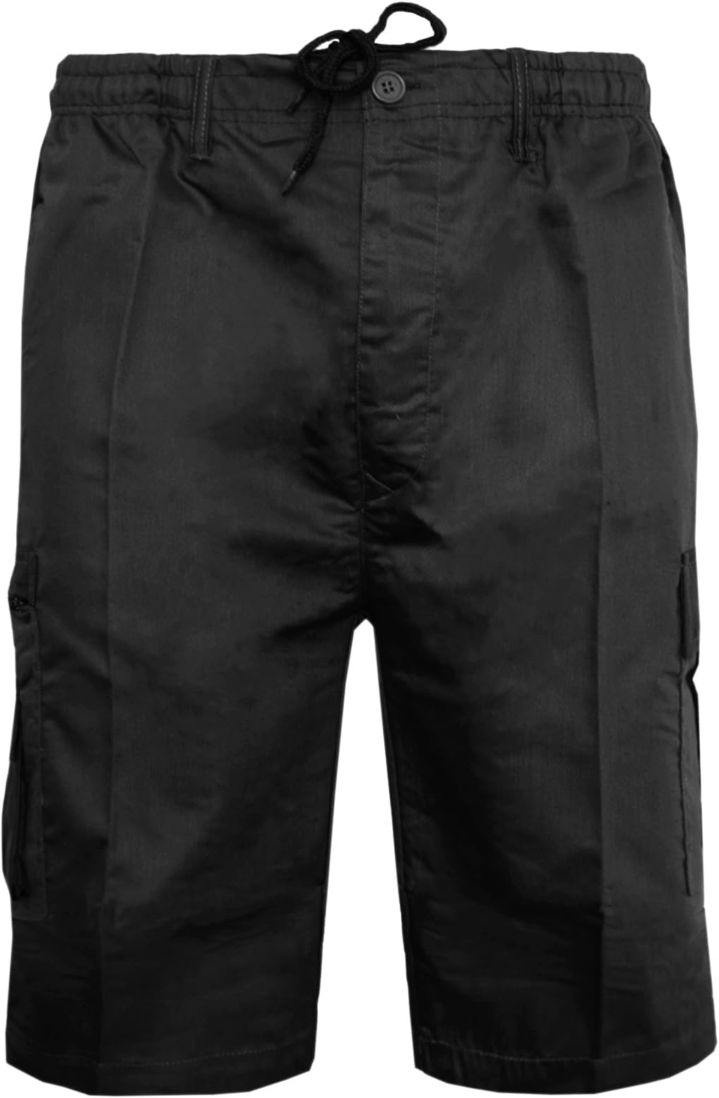 MyShoeStoreMens Plain Shorts & 3/4 Three Quarter Length Shorts Cargo Combat Casual Summer Beach Poly Cotton 6 Pockets Work Short & ยพ Shorts Elasticated Waist Lightweight Pants Plus Big Sizes S-5XL