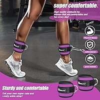 Vista 7 de Ankle Strap for Cable Machine, Gym Ankle Cuff for Kickbacks, Leg Extensions, Glute Workouts, Booty Hip Abductors Exercise for Women and Men