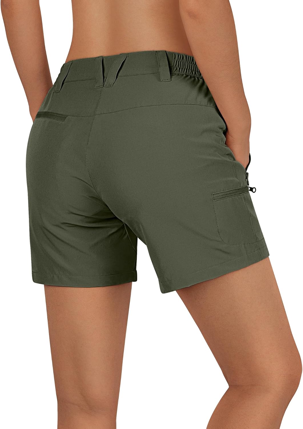 Outdoor Ventures Women's Hiking Shorts Stretch Lightweight Golf Shorts Quick Dry UPF 50+ 5 inch Cargo Short for Camping