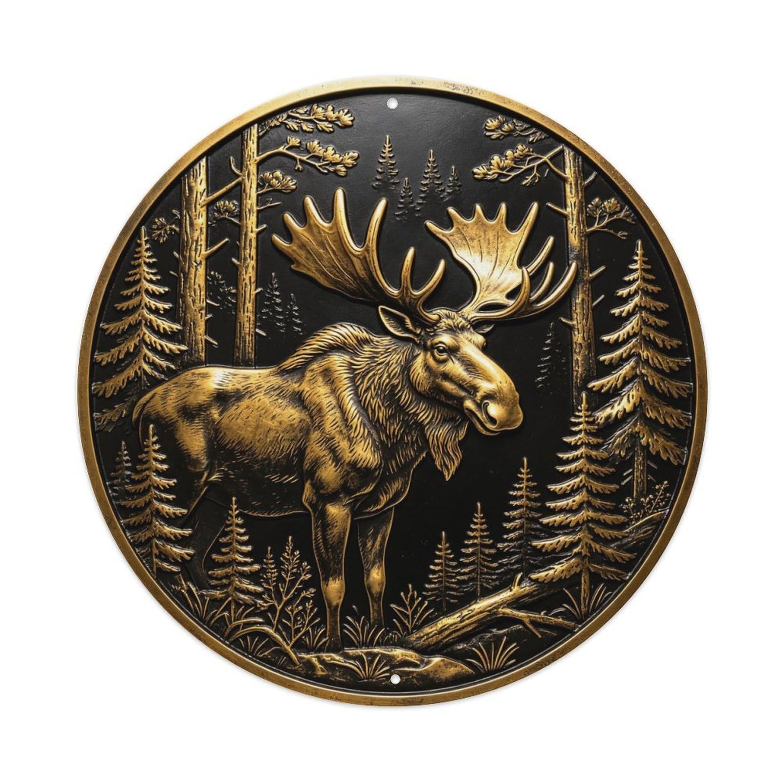 Northern Bull Moose Metal Tin Sign Plaque