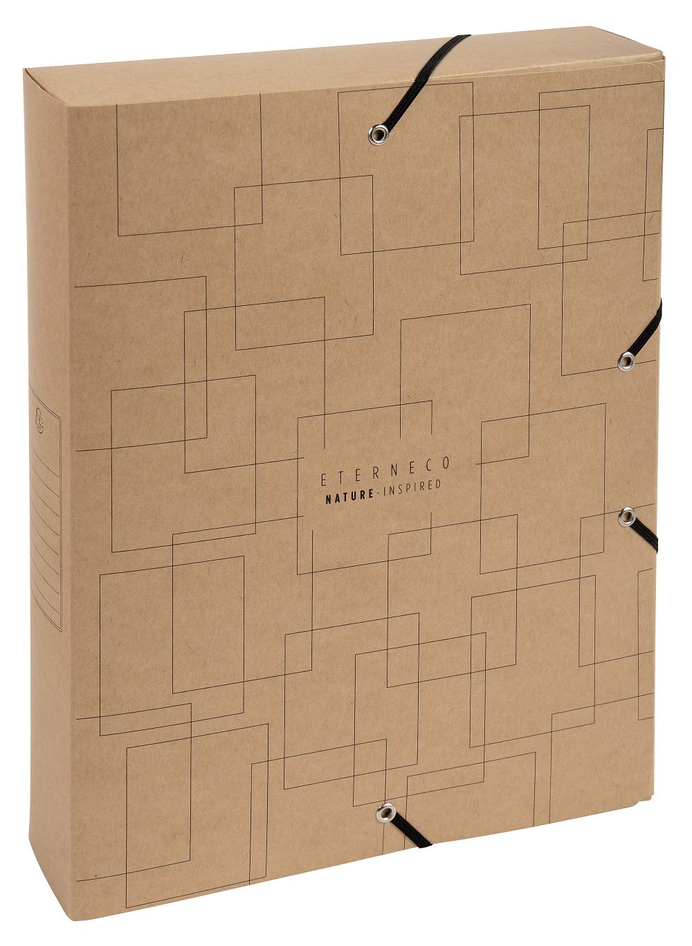 Exacompta 59647E Archivbox Eterneco Rücken 60 mm, wasserabweisend, bestrichener Karton 600 g/m², 25 x 33 cm, für DIN A4+, 1 Stück, Motive sortiert