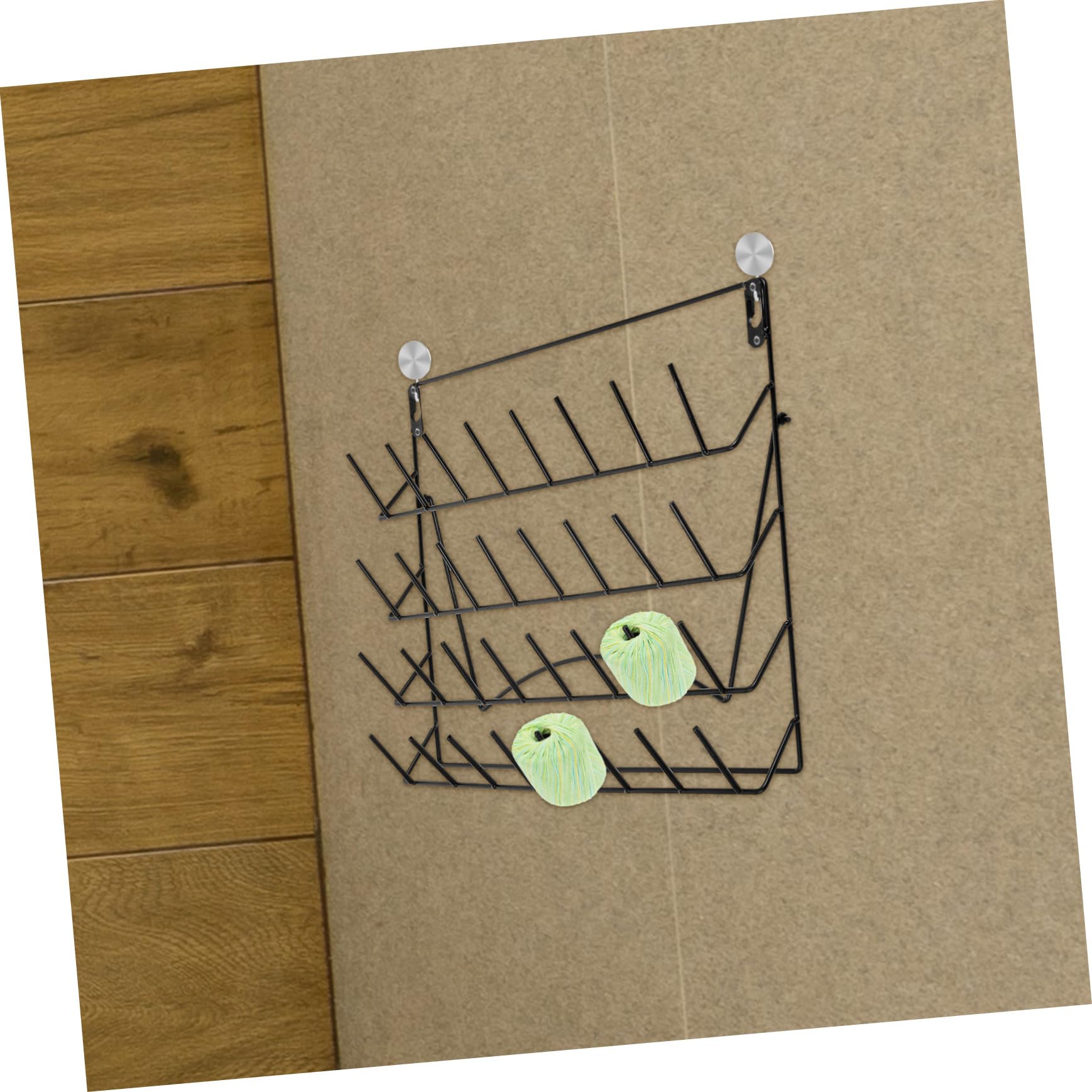 Sosoport Estante de Pared para Laboratorio 24 Ganchos, Hierro Negro